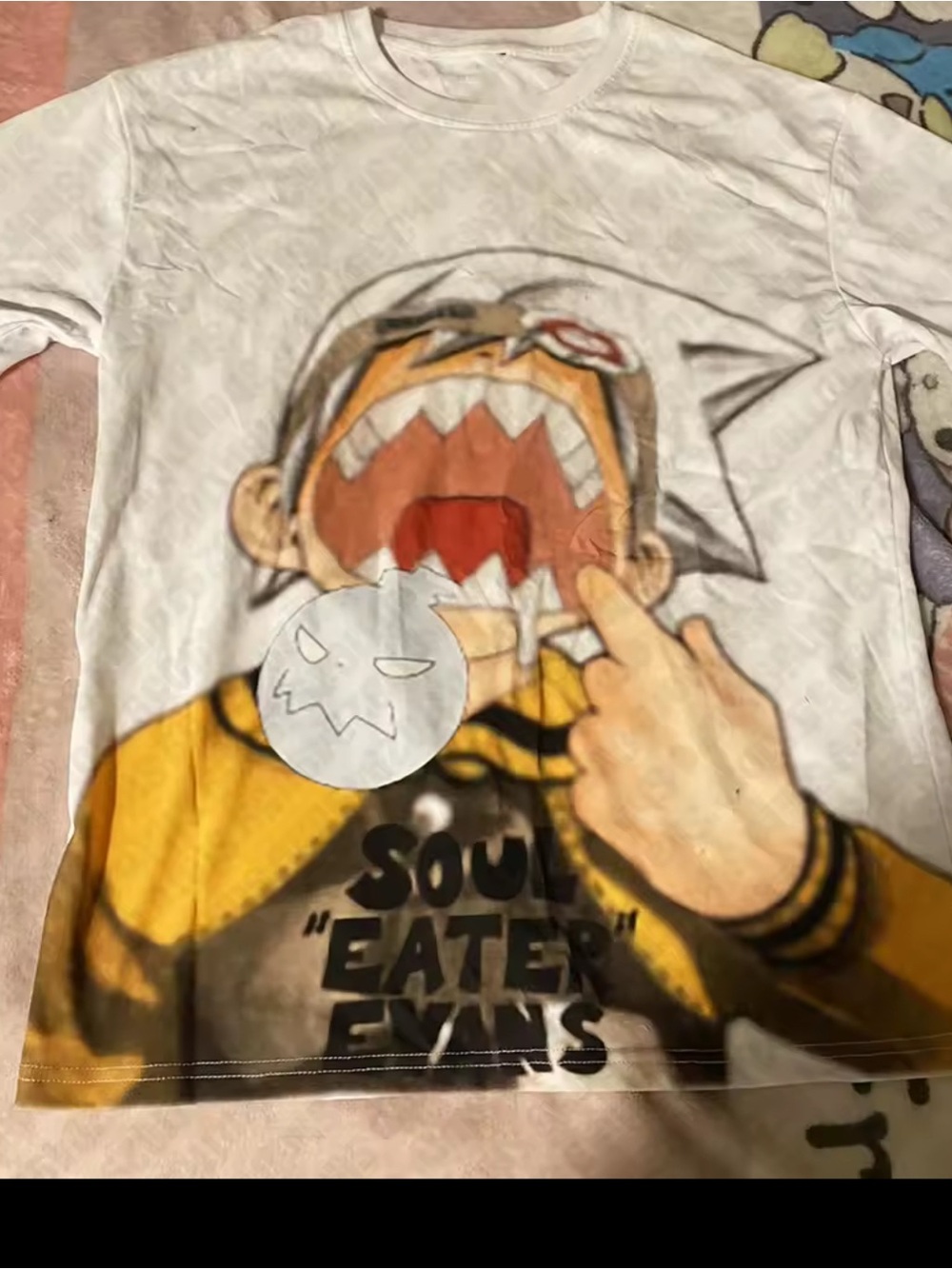 Soul Eater Graphic Short Sleeve Tee - White/Yellow